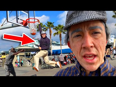 Thumbnail for GRANDPA SLAM DUNKS ON TRASH TALKING HOOPERS! *ankles broken*