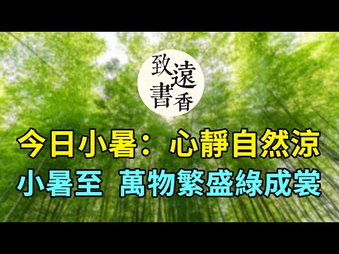 今日小暑：心靜自然涼，小暑至，長夏至此盛！萬物繁盛綠成裳。二十四節氣-致遠書香