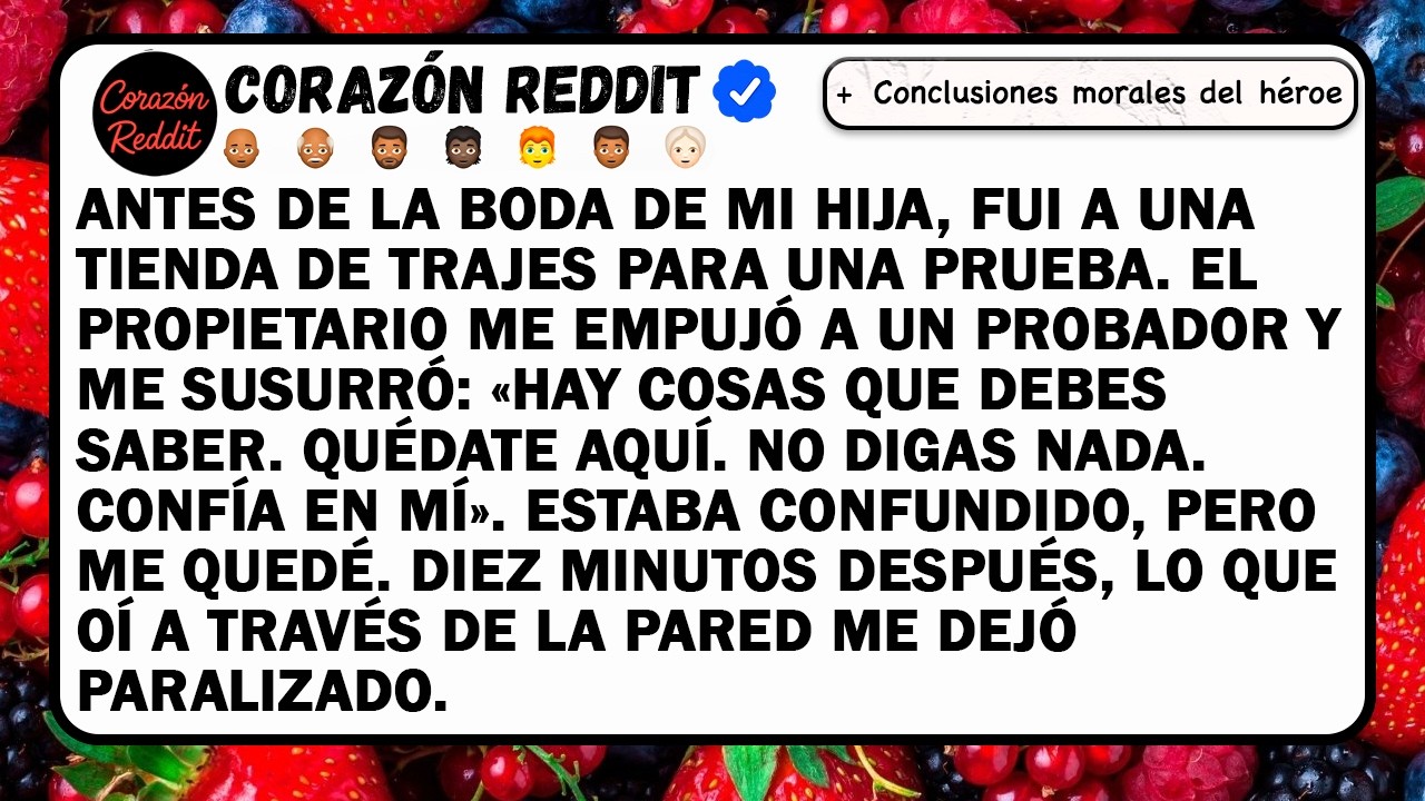 ANTES DE LA BODA DE MI HIJA, FUI A UNA TIENDA DE TRAJES PARA UNA PRUEBA. EL PROPIETARIO ME EMPUJÓ A