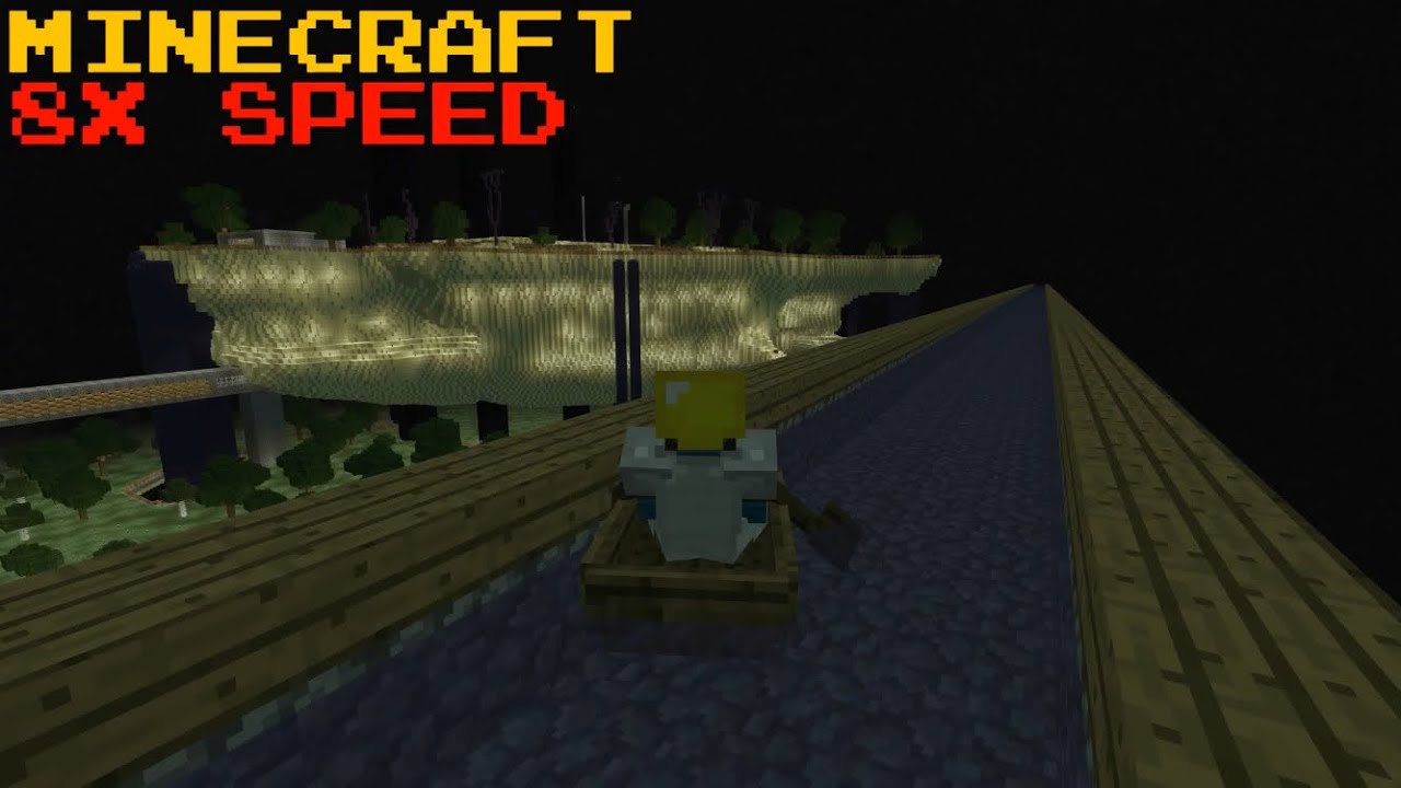 MINECRAFT 8X SPEED: building a transportation system for my End base