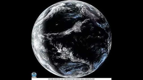 NOAA Full Disk video, with moving clouds - 29 FEB 2020
