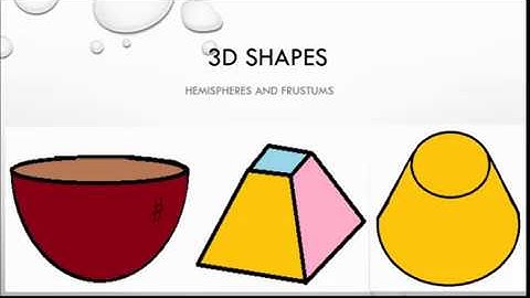 3D Shapes The Hemisphere and The Frustum