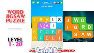 Word Jigsaw Puzzle Level 1 - 20 Walkthrough | SkillGameWalkthrough screenshot 2