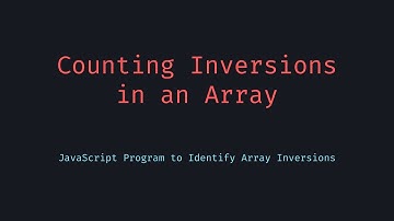 Counting Inversions in an Array