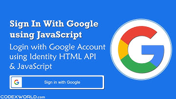 Login with Google Account using JavaScript
