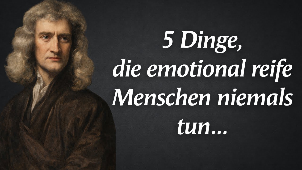 5 Dinge, die emotional reife Menschen niemals tun | Zitate von Isaac Newton