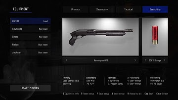 UI Concept - SWAT 4 - Mission Selection and Mission Setup