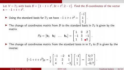 MATH 3191: Finding B-Coordinates of a Polynomial