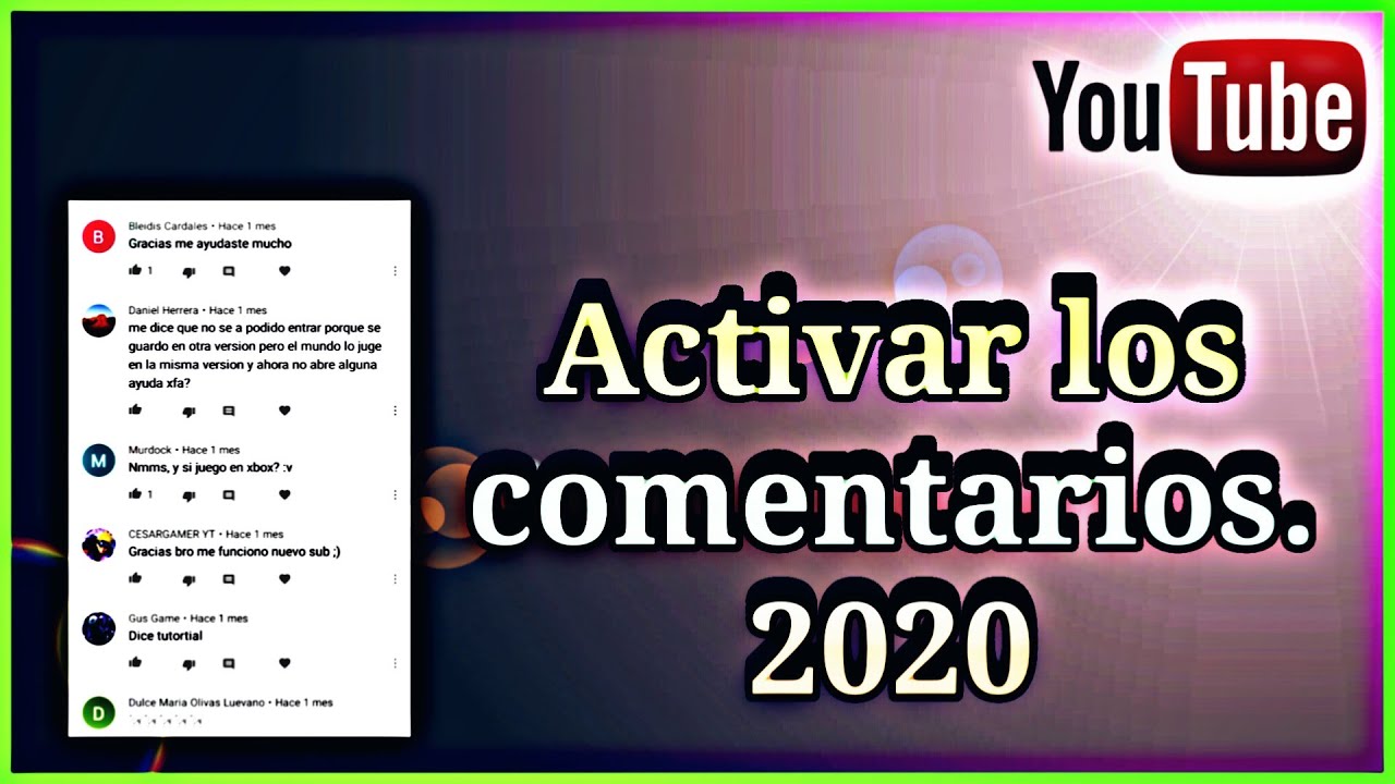 Como Activar Los Comentarios En Youtube