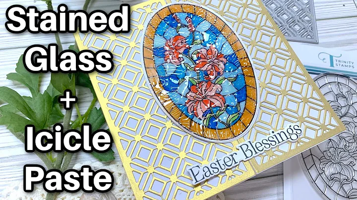 Stained Glass + Icicle Paste on a Gatefold Card