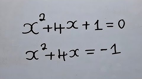 Solve by Completing the square x²+4x+1=0 | Simplified 
