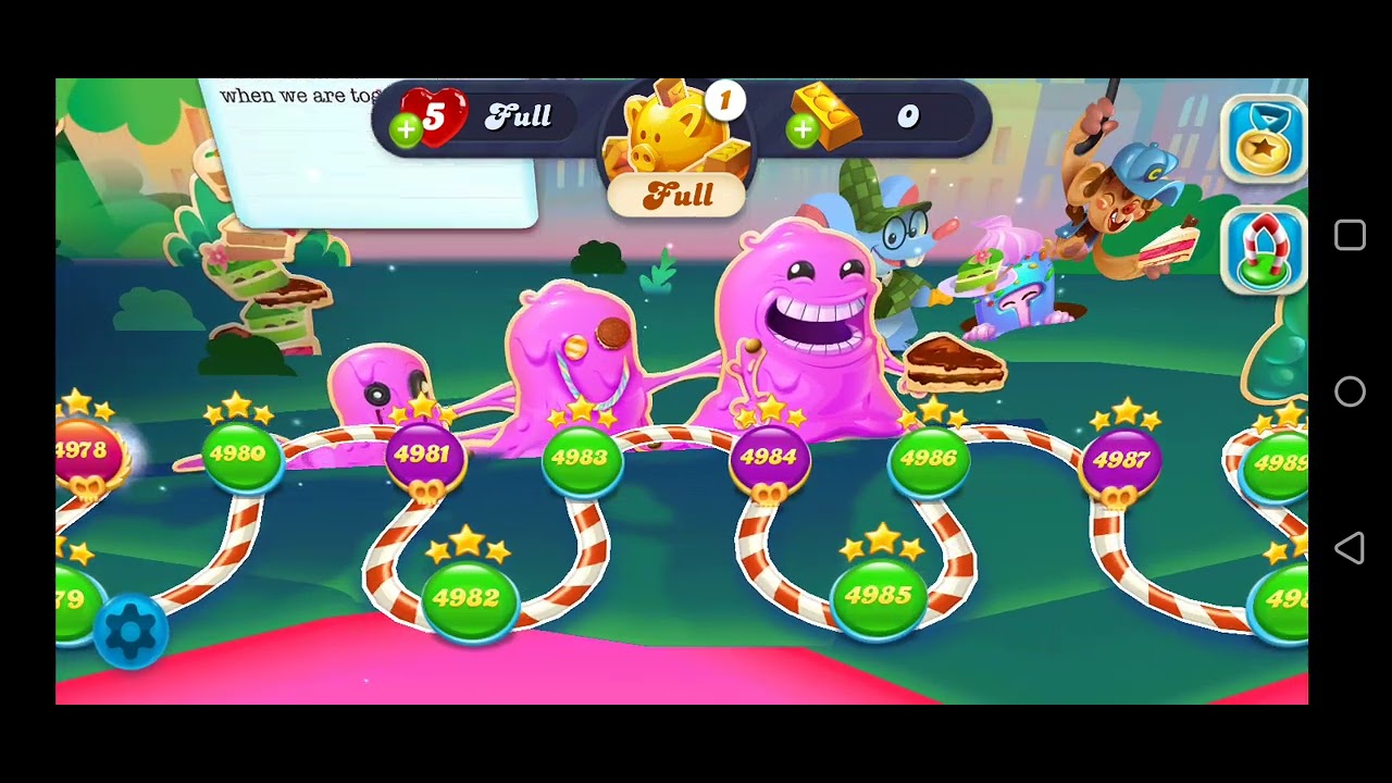 Candy crush soda saga characters on world 102nd to 115th levels 4616-5245