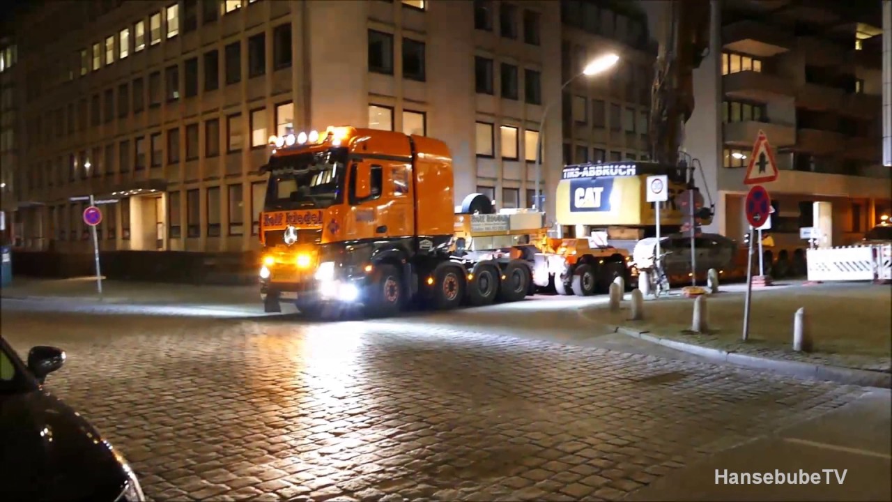 Rolf Riedel MB 4163 Actros SLT Titan, Transport CAT 349 E UHD TIRS