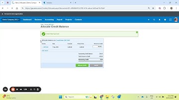 Creating and Applying Credit Notes in Xero