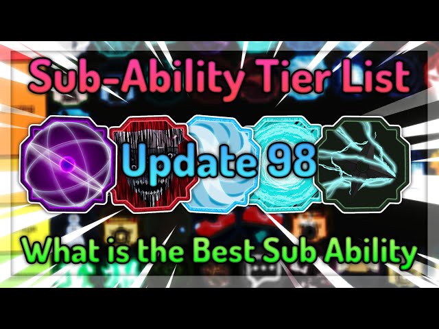 Sub-Ability Tier List (My Edition)