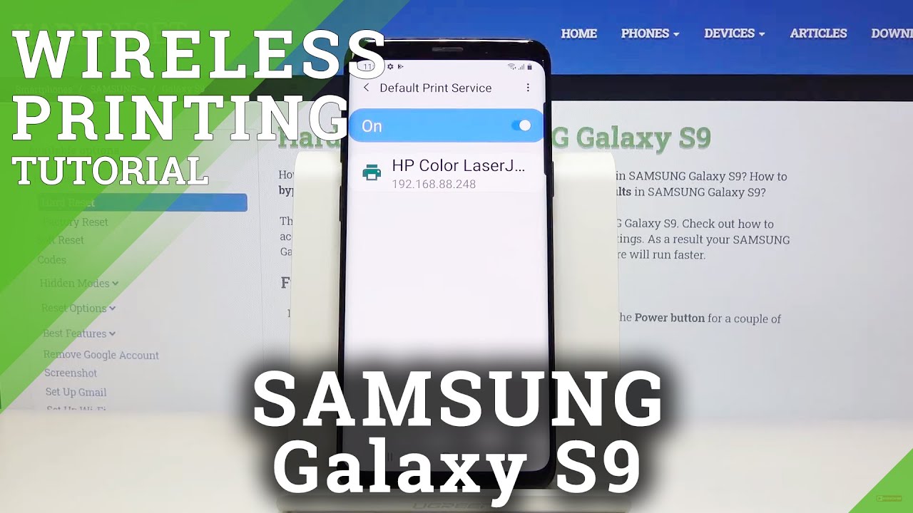 Udvikle Monograph sydvest How to Connect Printer with SAMSUNG Galaxy S9 – Wireless Print - YouTube