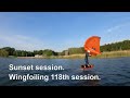 Wingfoiling 118th session sunset session 1012 knots