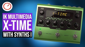 IK Multimedia X-TIME Stereo Delay Pedal Sound Demo With Synthesizers