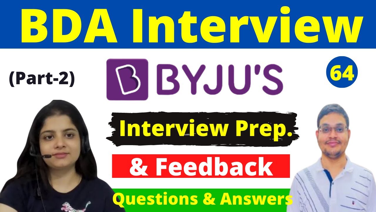 Byju's Bda Interview Training Questions & Answers | Part -2 | - YouTube