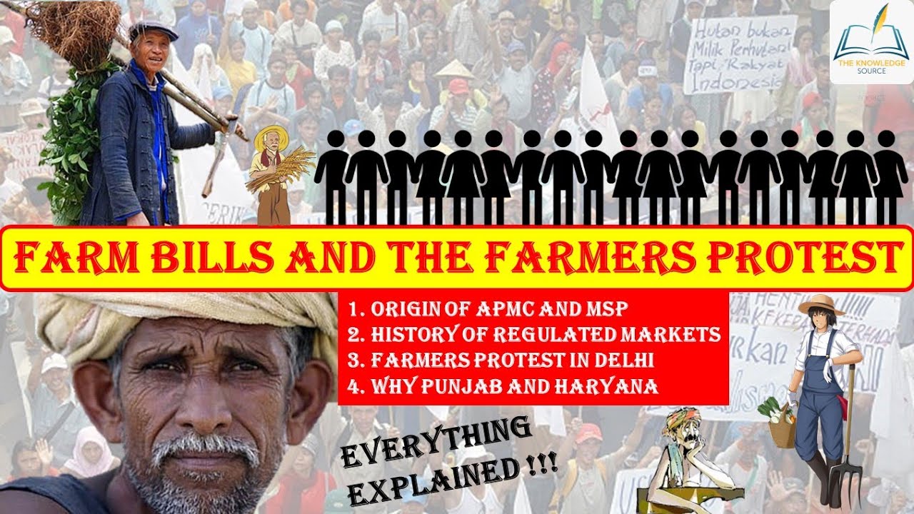 Origin of APMC Act & MSP | Farm bill 2020 explained | Farmers protest | Why are farmers protesting?