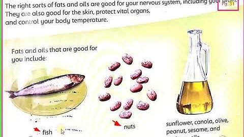 science Class 4 Ch # 4 Food and Diet Oil and fats