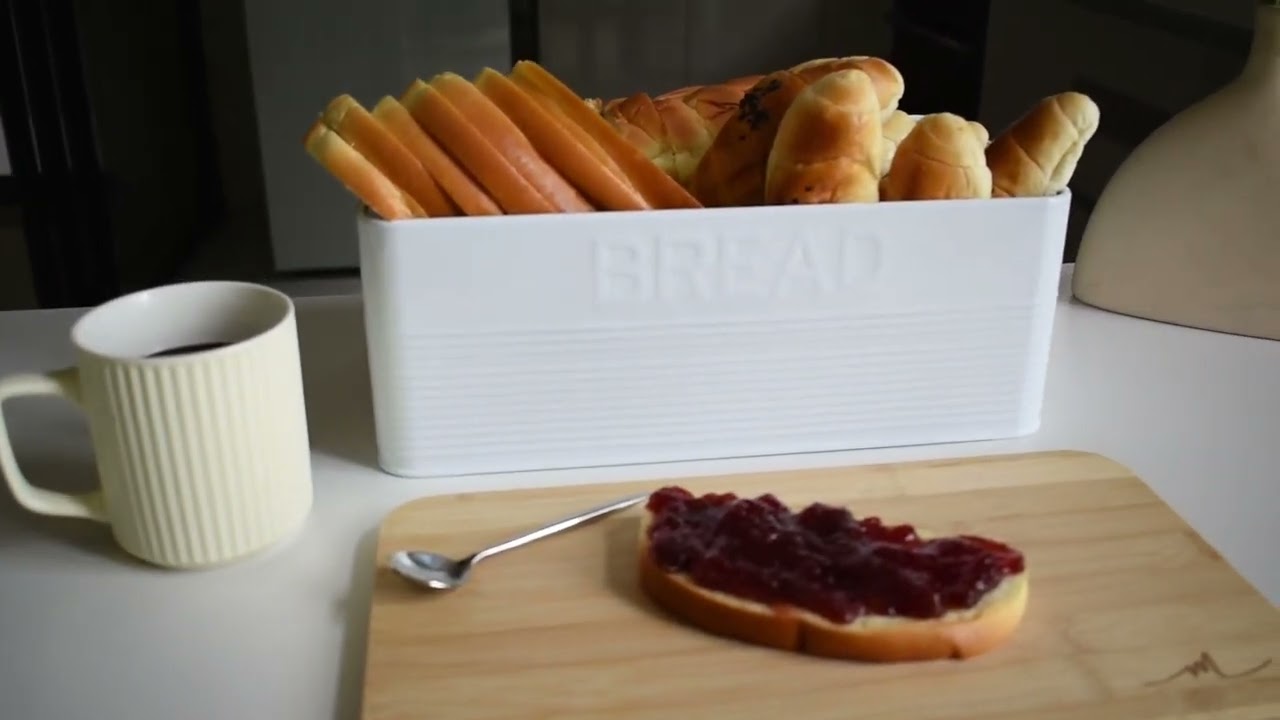 Cutie metalica de paine, Meraki Home, Capac din Bambus, Saculet din Bumbac Organic