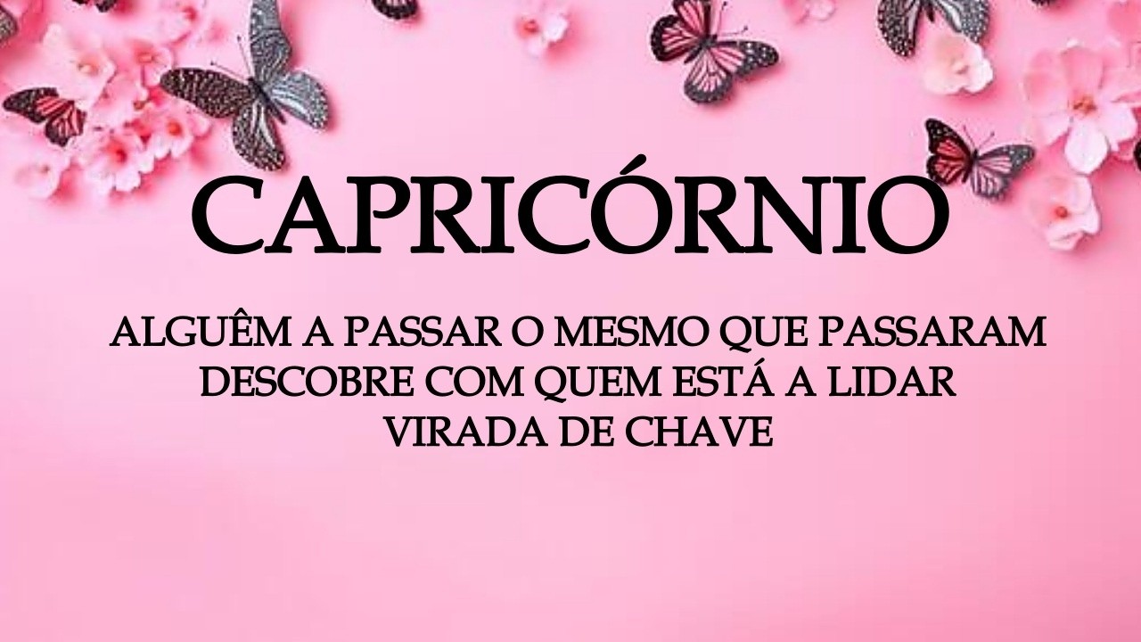 ✨💫CAPRICÓRNIO💫✨UMA CLAREZA A CAMINHO APOIO E HARMONIA