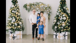 Family Christmas mini session video at the Solarium Studios, Richmond, TX
