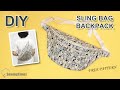 DIY SLING BAG BACKPACK | Big Size Cross body Bag Tutorial & Sewing Pattern [sewingtimes]