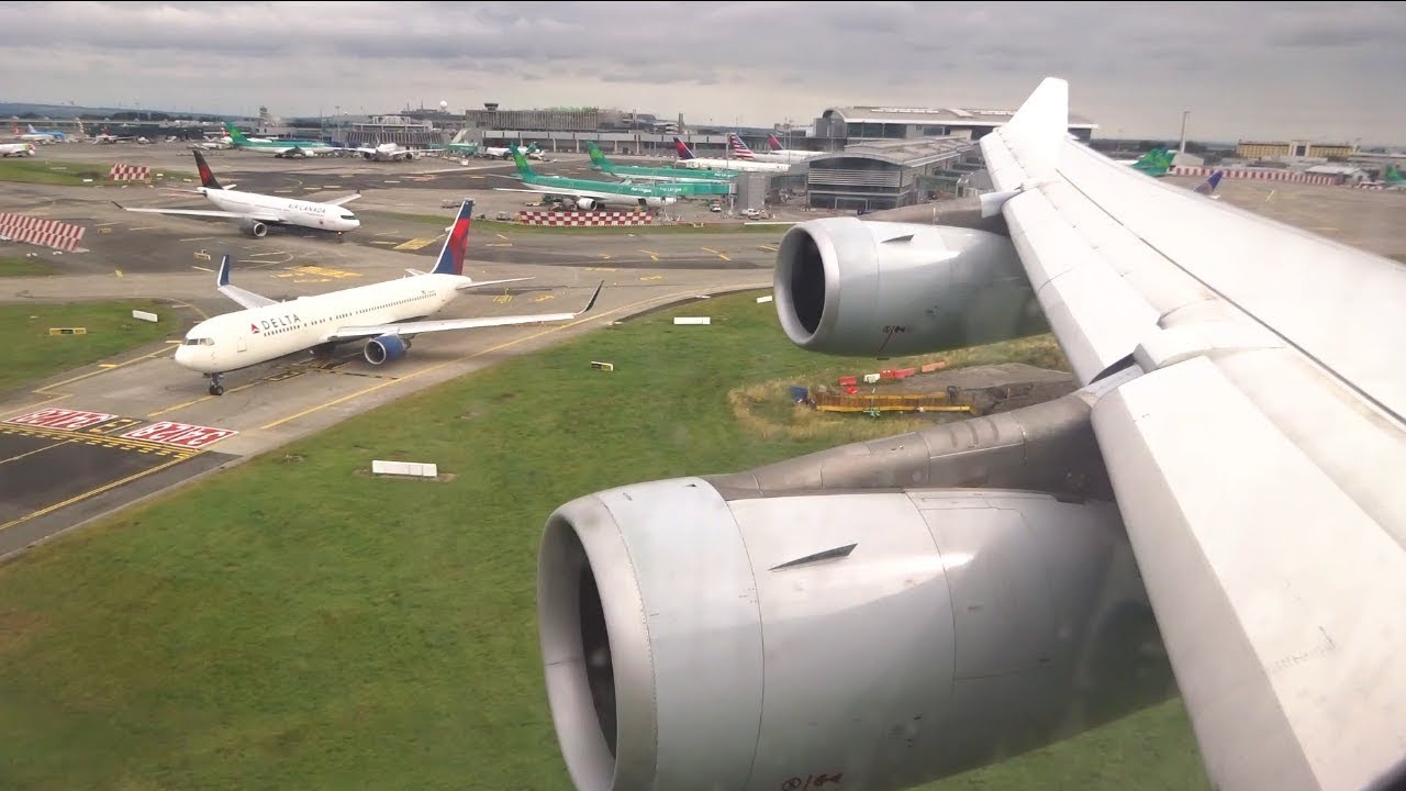 [FLIGHT LANDING] Lufthansa A340300 Rare Afternoon Landing at Dublin