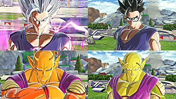 NEW Gohan (Beast), Yellow Piccolo & Orange Piccolo Battle Interactions - Dragon Ball Xenoverse 2