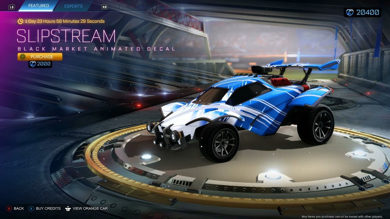 ROCKET LEAGUE ITEM SHOP Slipstream Black Market Decal