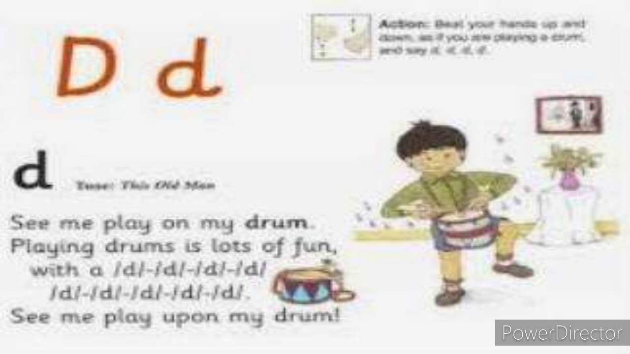 d letter jolly phonics song for kids youtube