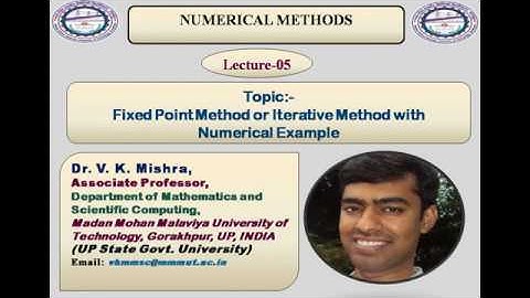 Fixed Point Method or Iterative Method with Numerical Example