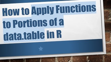 How to Apply Functions to Portions of a data.table in R