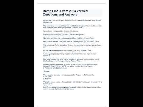 Ramp Final Exam 2023 Verified Questions and Answers - YouTube