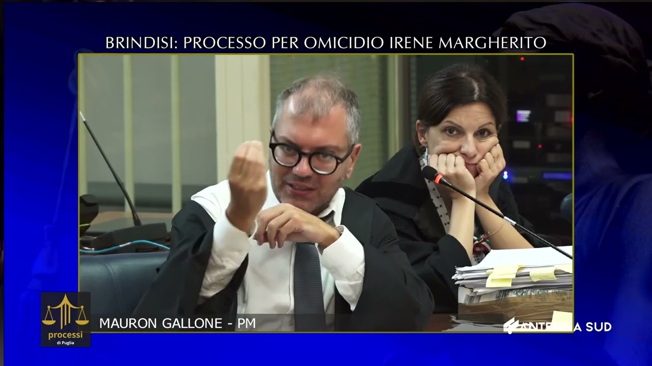 PROCESSI DI PUGLIA DEL 21 OTTOBRE 2025 - PROCESSO PER OMICIDIO IRENE MARGHERITO PARTE 1
