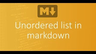 Part 6 - Unordered list in markdown Wealth