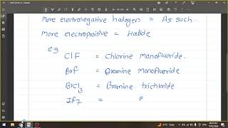 Charactaristics , Chemical properties of interhalogen compound I E of group 16,17,18 I  Class XII