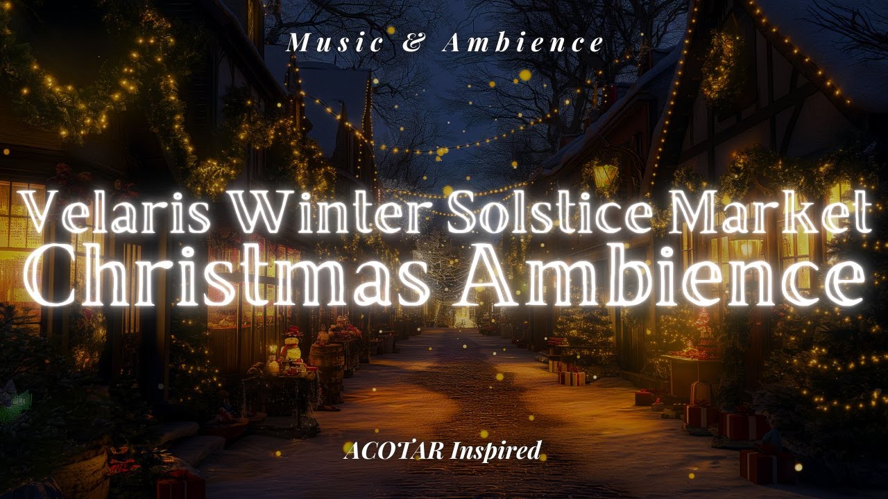 Velaris Winter Solstice Market | ACOTAR Christmas Ambience (4K)