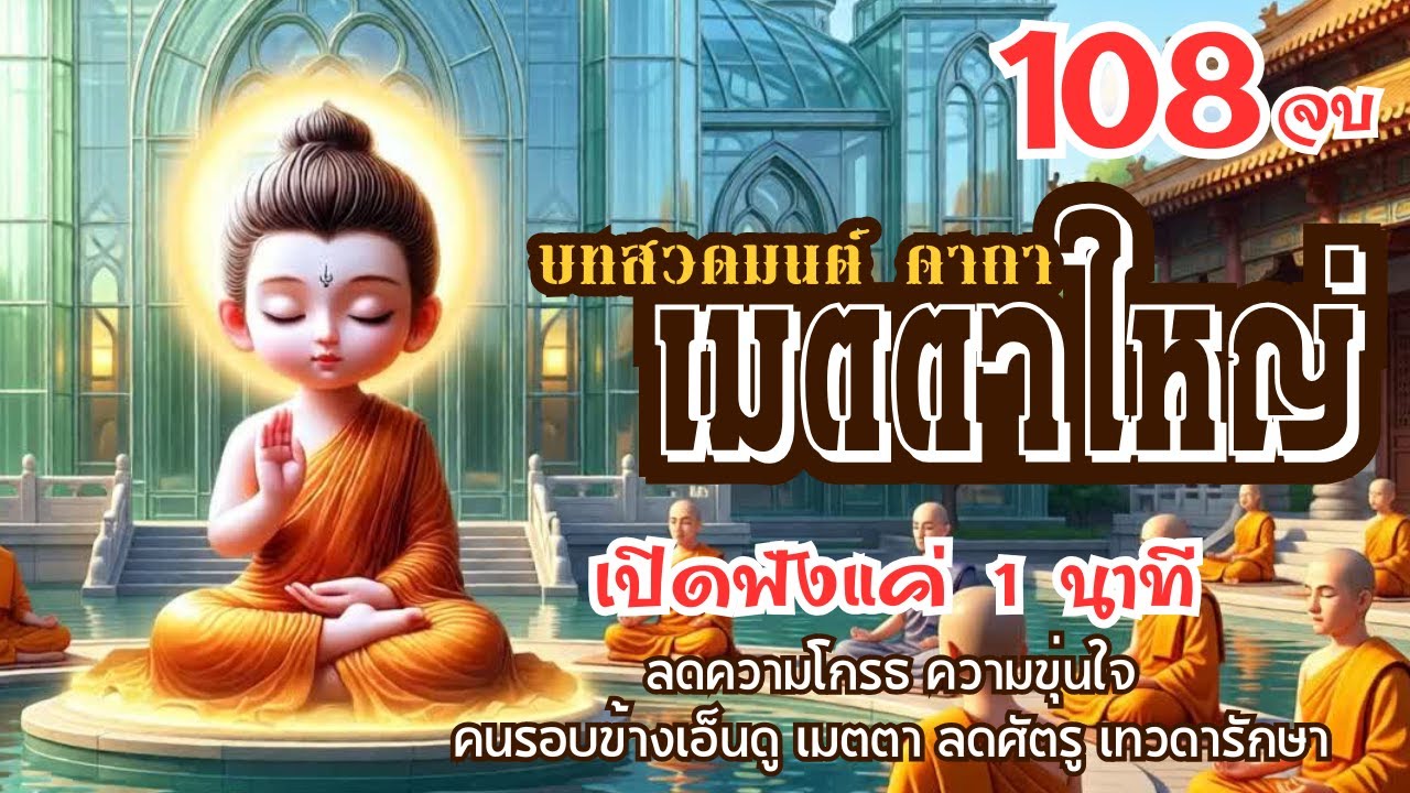 🌸เพลงสวดมนต์คาถา:  เมตตาใหญ่ | 💦เพราะการส่งต่อ ธรรมะ ชนะการให้ทั้งปวง💦