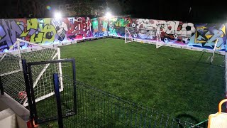 Dad Builds Professional Football Pitch In Garden