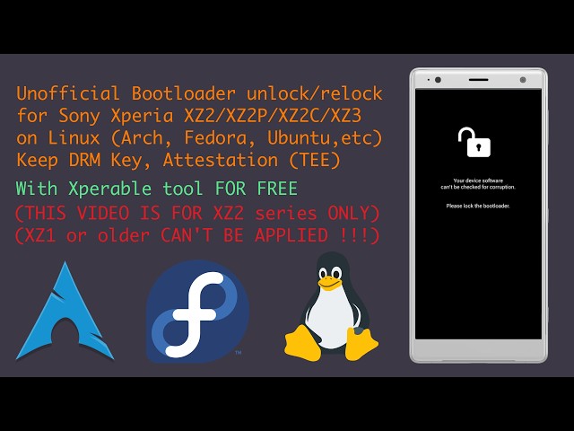LINUX] Unofficial bootloader unlock/relock for Sony Xperia XZ2