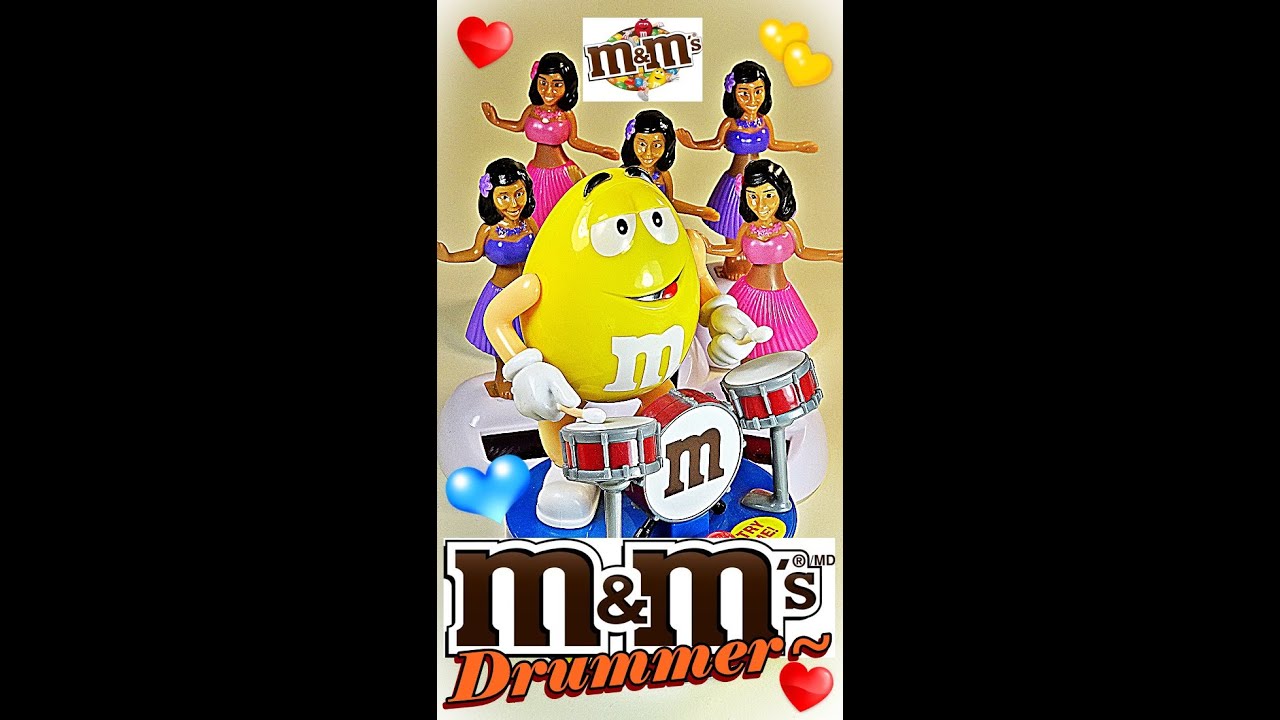 Figurine M&M's Rock Star Drummer (Jaune) - Édition 2016 - Occasion