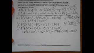 MDM4U - Normal Approximation to the Binomial Distribution