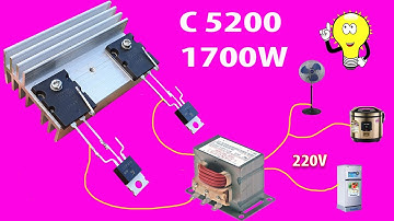 How to make a simple inverter 1700W, Microwave transformer, creative prodigy #98