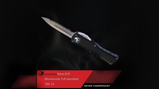 Microtech Hera De Stonewash Full Serrated 702-12