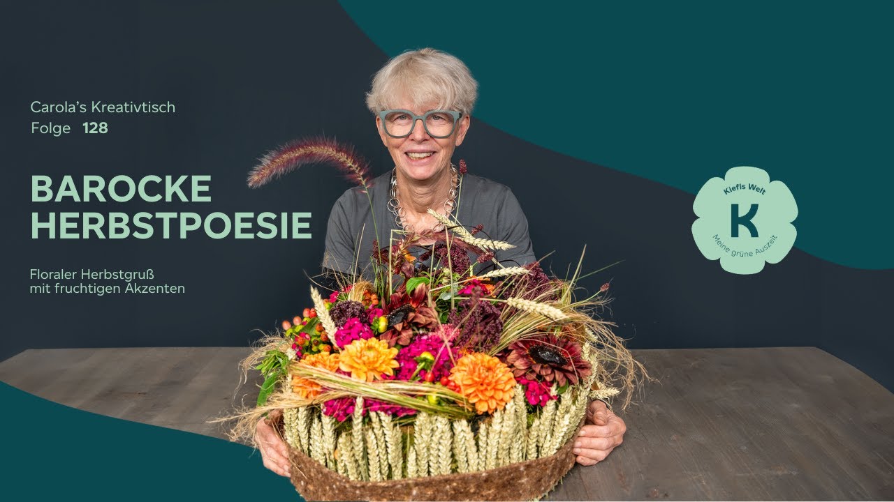 Barocke Herbstpoesie | Blumengesteck | DIY Anleitung zum Mitmachen | Körbchen | Gesteck | Tischdeko