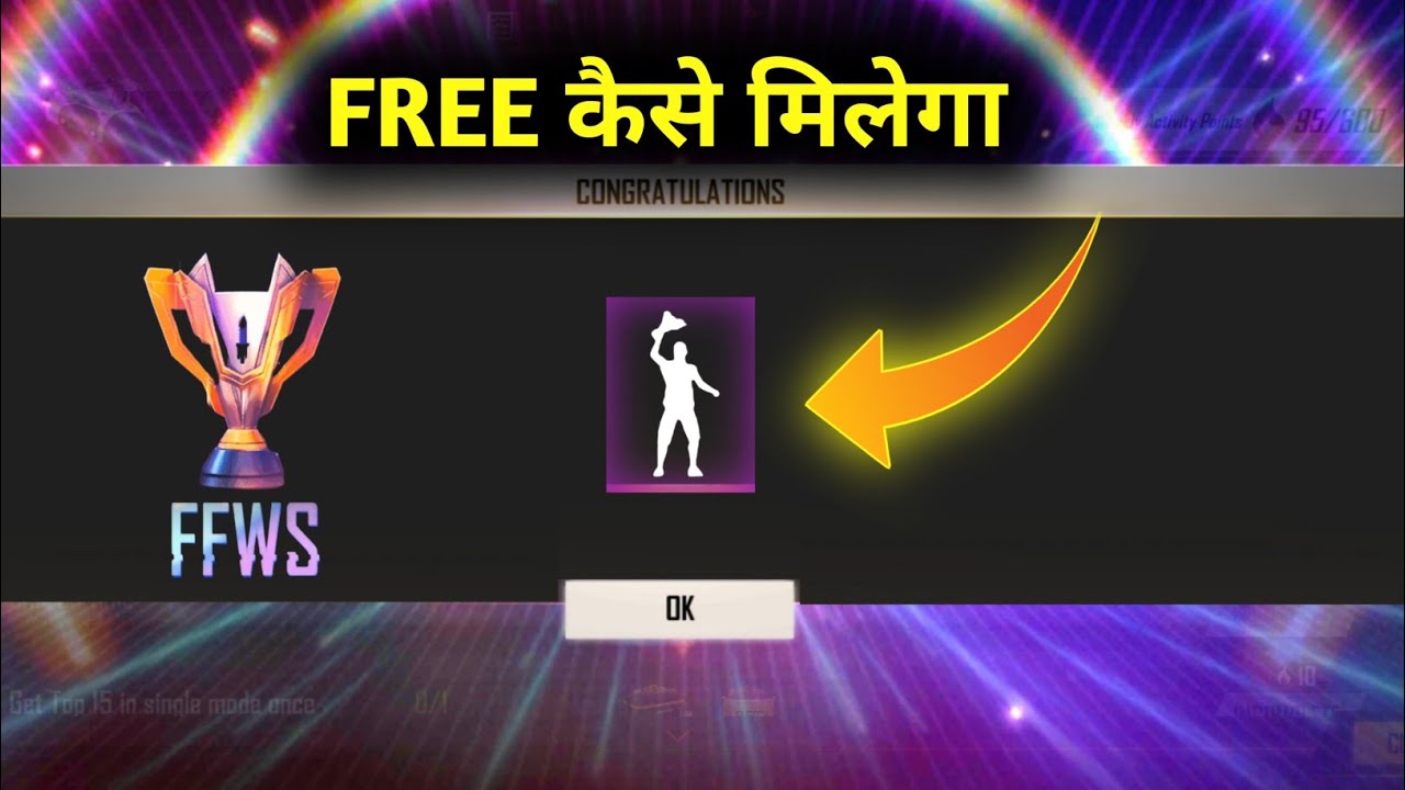 ffws 2021 emote free fire/how to get free FFWS 2021 Emote in free fire/peak day play time free fire