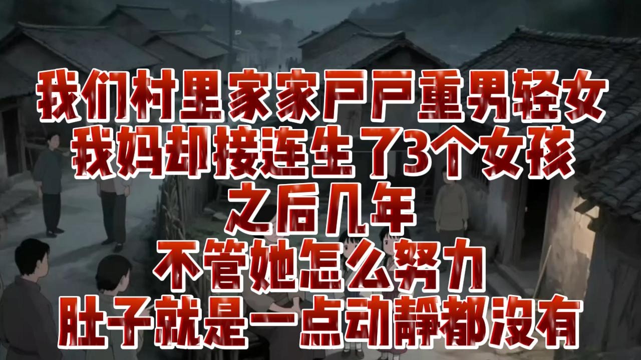 我們村裏家家戶戶重男輕女，我媽卻接連生了3個女孩之後，幾年不管她怎麽努力，肚子就是一點動靜都沒有｜小七動漫